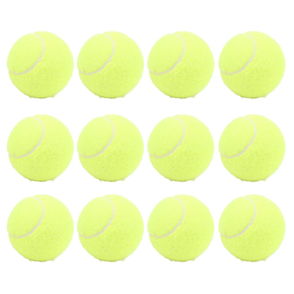 12 Pack Tennis Balls Rubber Felt Pressure Training Tennis Balls Practice Balls with Storage Bag for Beginner Training