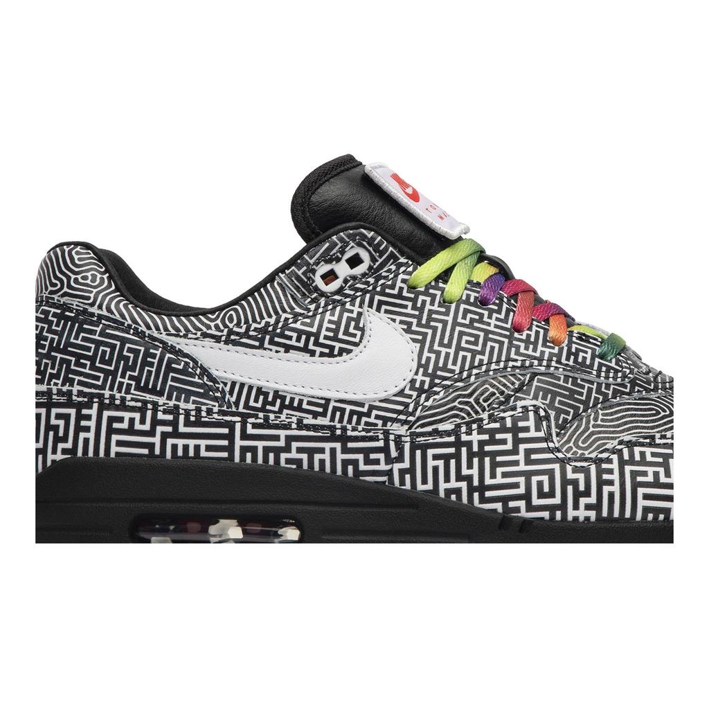 Nike Air Max 1 ' Air : Tokyo Maze' (Unisex) Black / White / Habanero Red Running Shoes CI1505 001