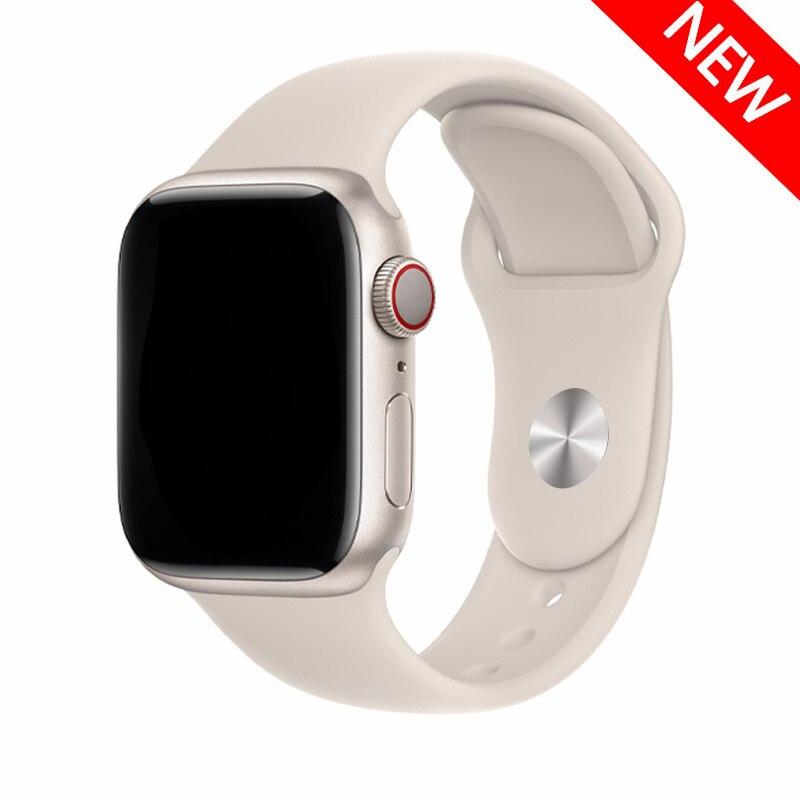 Silikonový řemínek pro řemínek Apple Watch 44 mm 49 mm 45 mm 41 mm 40 mm 42 mm 38 mm náramek iwatch série 9 7 se 3 4 5 6 8 Pásek Ultra2
