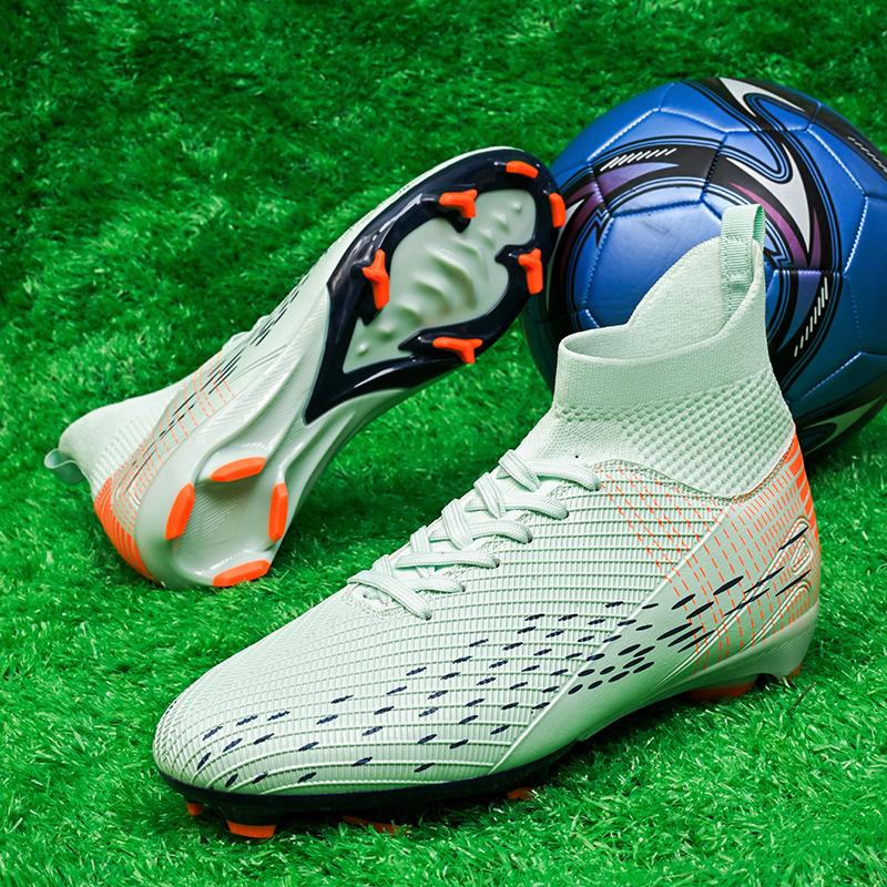 35-45Kids Soccer Shoes  Adult Large Fashion Long Nail High Top Football Shoes Football Training Sneakers