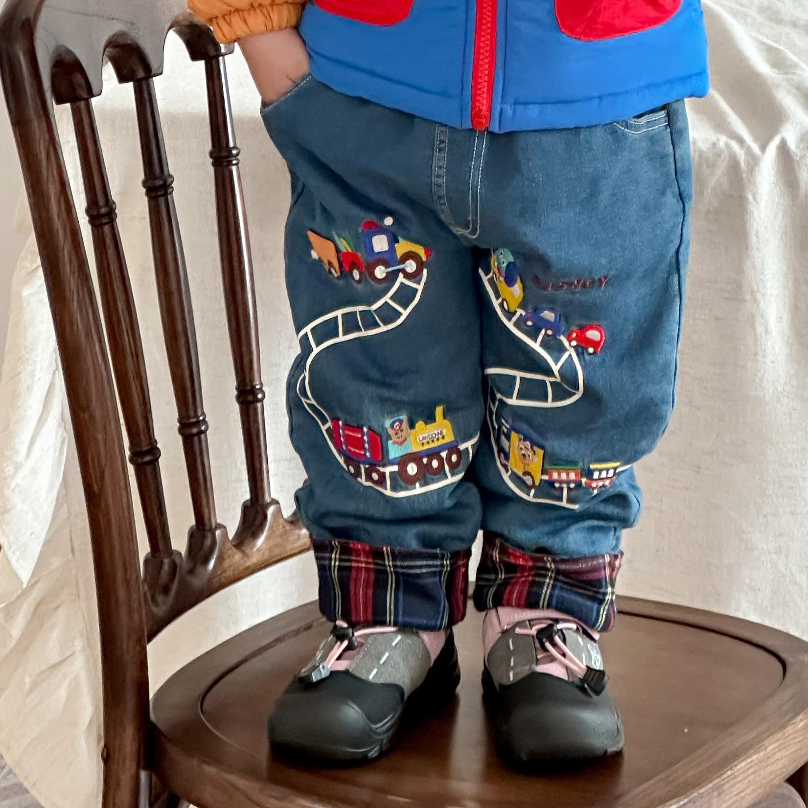 Winter 2025 Fleece-Lined Thick Jeans for Toddlers & Kids 130cm