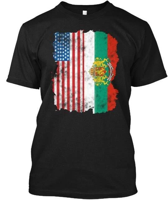 

Bulgarian American Flag T shirt Made in the USA Size S to 5XL 2XL