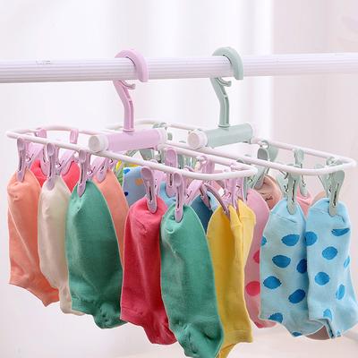 12 Clip Folding Drying Rack Underwear Socks Clip Multi-functional Clothes Rack 