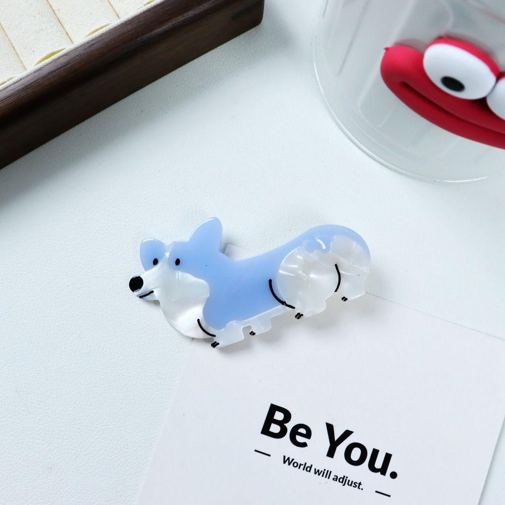 Animal Acetate Puppy Hair Claw Creative Dog Hairpin Personalized Corgi Hair Clip  Girls