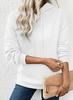 Autumn Winter Fashion Textured Jacquard Long Sleeve Hoodie for Women