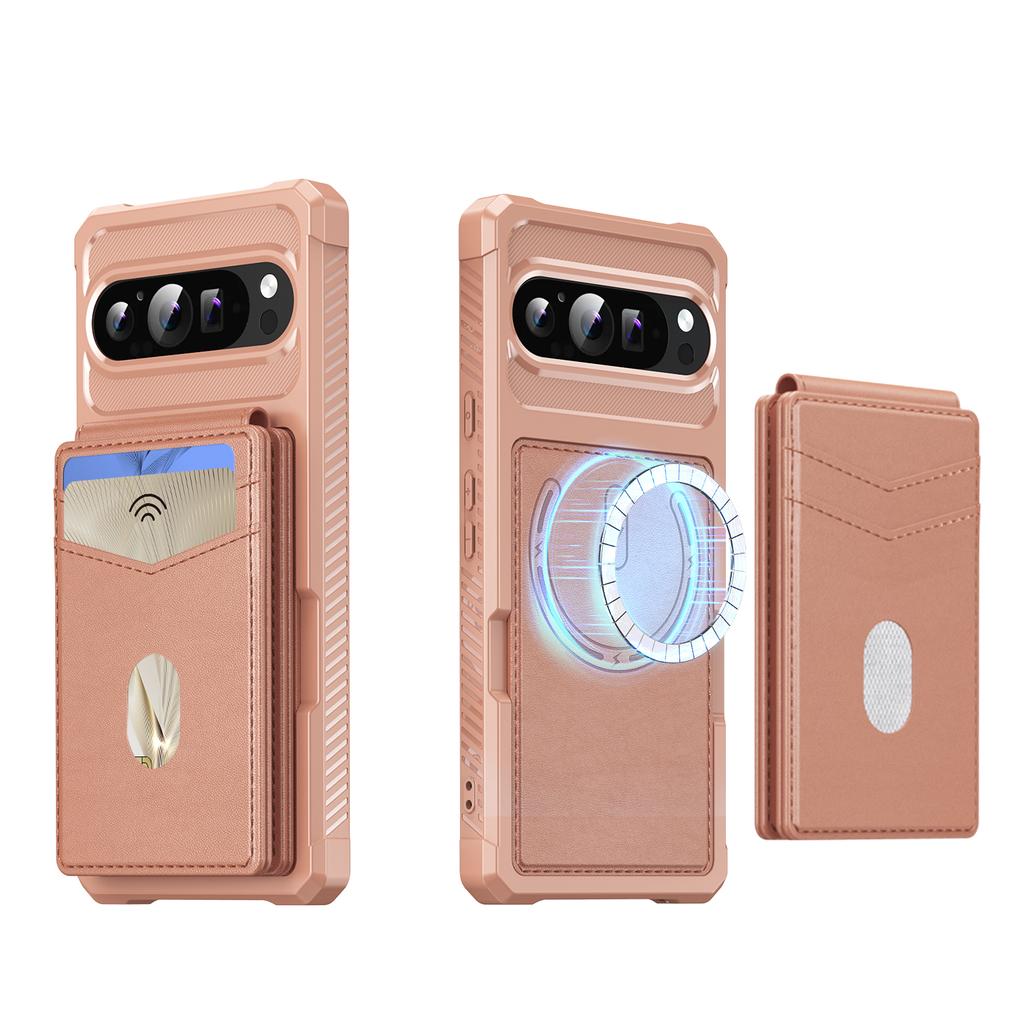 2 in 1 Detachable Card Holder Magnetic Leather Phone Case For Google Pixel 10 Pro XL 9A 9 8 8A 7A 7 Comfortable Grip Stand Cover
