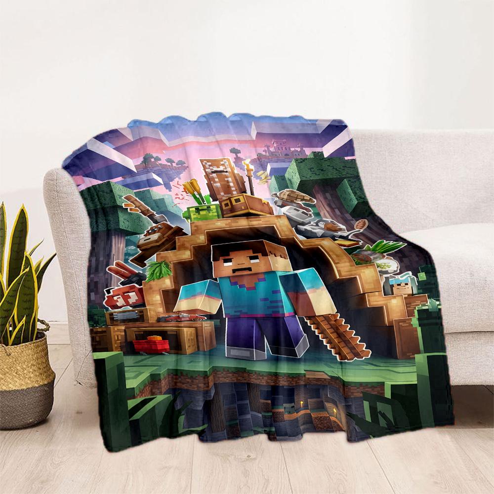 Minecraft 50 Blanket Durable Comfort Suitable for Livingroom Picnics Couch Four Seasons Multipurpose Warmthful Decor Gifts For Family Or Friends