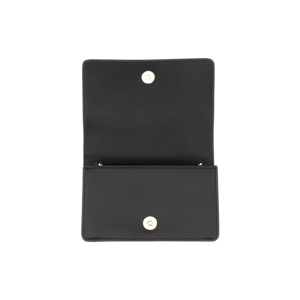 Versace Jeans Couture Logo Embossed Chain Strap Crossbody Shoulder Bag Women bags Black 74VA4BH2ZS613899