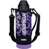 Thermos Water Bottle Vacuum Insulated Sports 1L Black Purple Cold Use Only Children Pouch Shoulder-Friendly Strap FJS-1000F BKPL