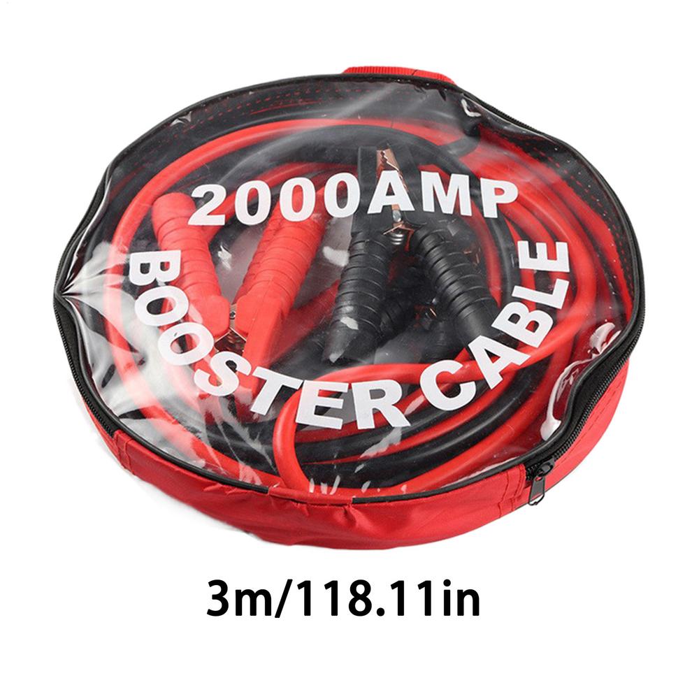 Car Battery Jump Starter 2000A Portable Heavy Duty Jumper Cables With Adapter For Motorcycle ATV Car Mower Trailer Powersports