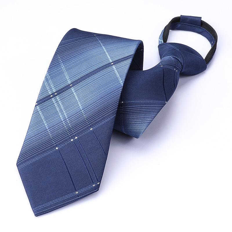 Men's Korean Style Zipper Striped No-Tie Professional Wedding Tie