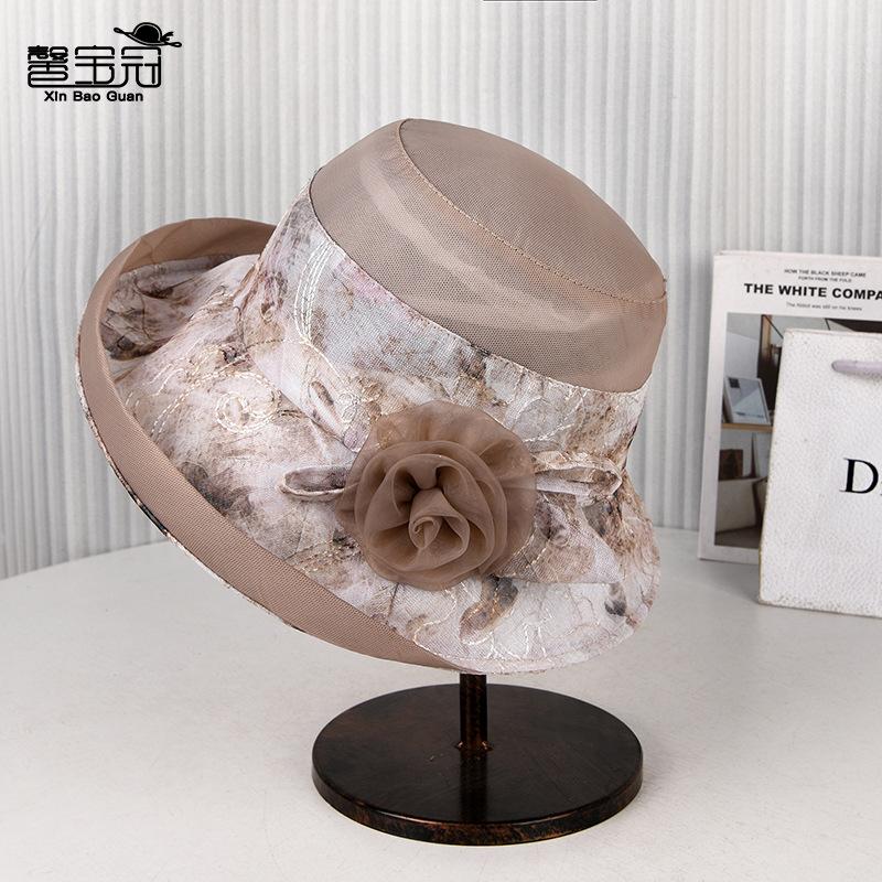 New Summer Outdoor Sun Hat Children Thin Breathable Mother Sunscreen Basin Hat Fashionable Versatile Big Eaves Bucket Hat