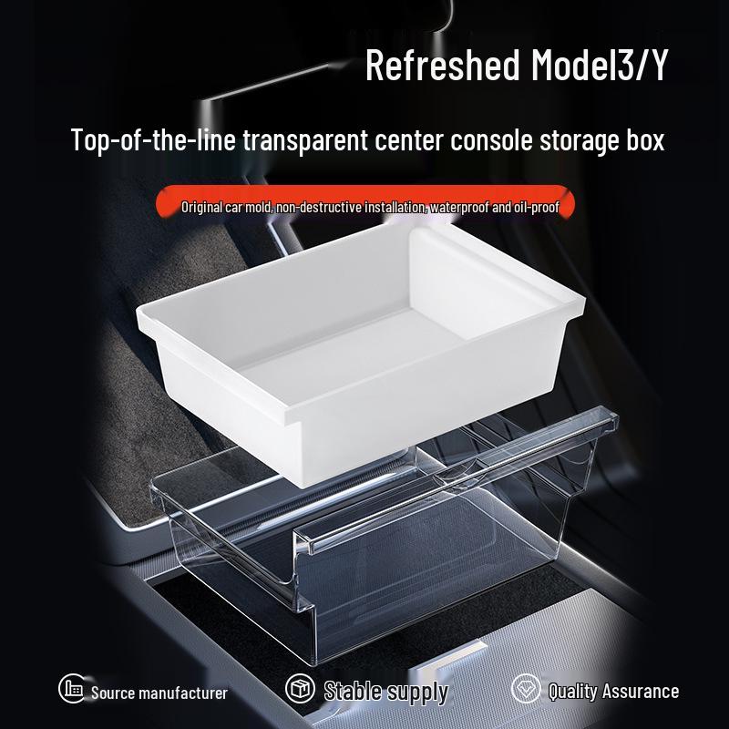 Silicone Ice Box for Tesla Model 3/Y Center Console Storage