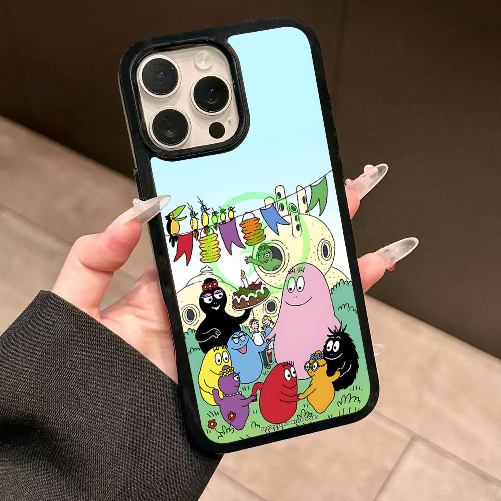 Cartoon Barbapapa Magnetic Wireless Phone Case For IPhone 17 16 15 14 Plus 13 12 11 Pro Max