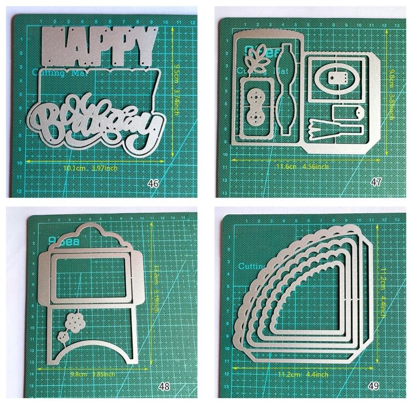 Metal Die Cuts Envelope Birthday Embossing Stencil Cutting Dies for Card Making Scrapbooking Paper Craft DIY Template