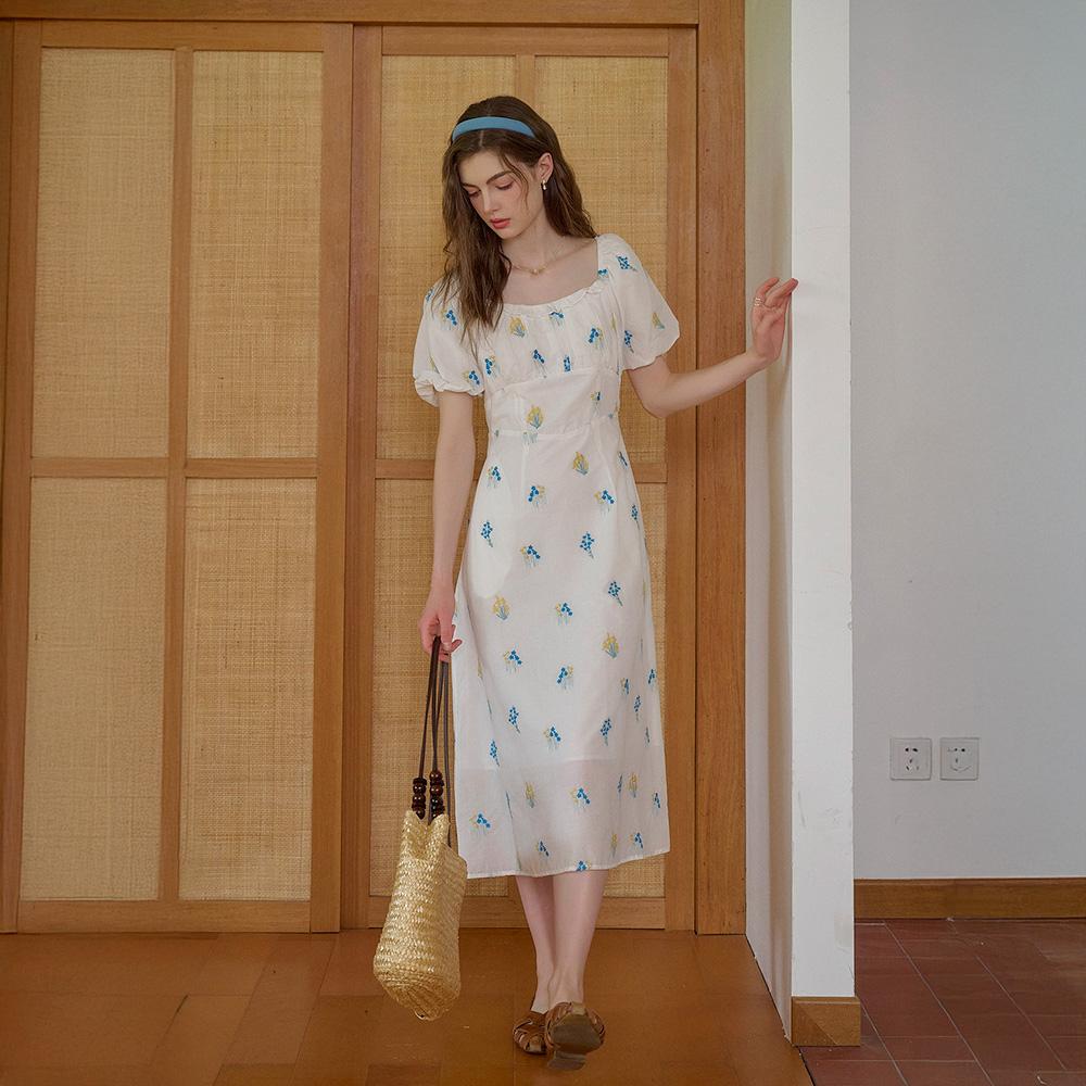 Simpeulleteulo Sr_Breathable Cotton French Dress