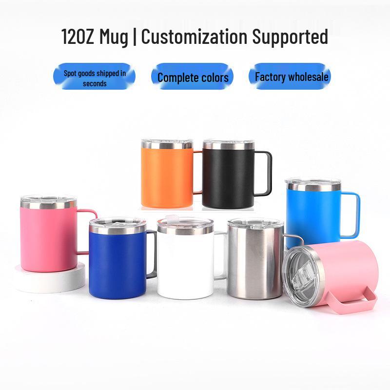 12oz/24oz Double Wall Vacuum Insulated Stainless Steel Mug with Lid