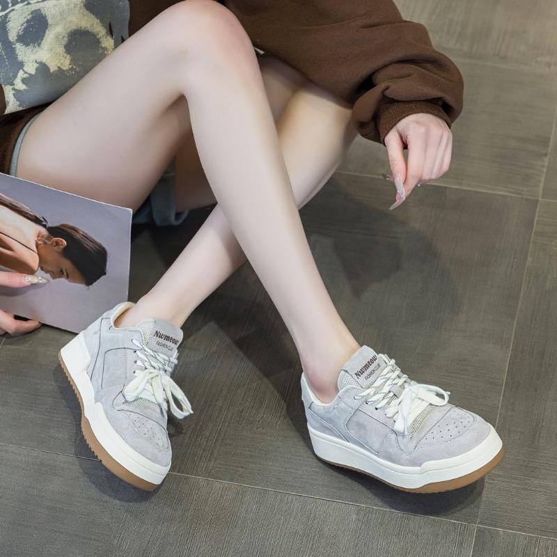 Leather Thick-soled Height-increasing Versatile Board Shoes Women's New Spring and Summer Women's Lightweight Soft Soles Do Not Tire Feet