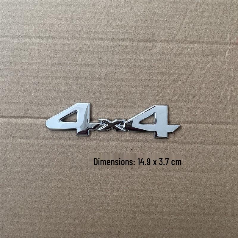 4x4 Rear Emblem Stickers for Dodge Ram, Grand Cherokee, Tacoma, Tundra, and Wrangler