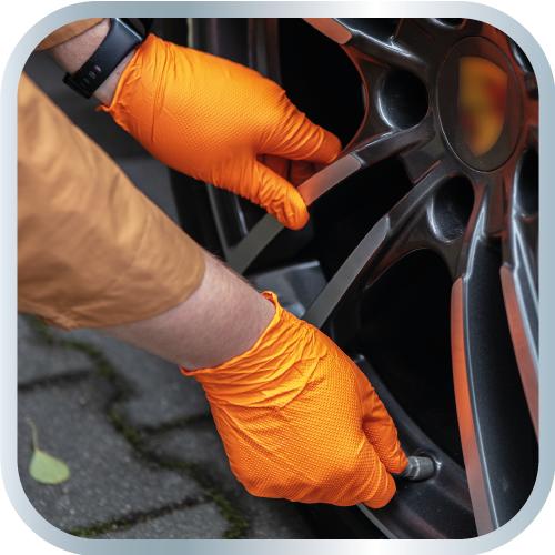 Nitrilhandschuhe, orange, 50 Stück, Größe XL