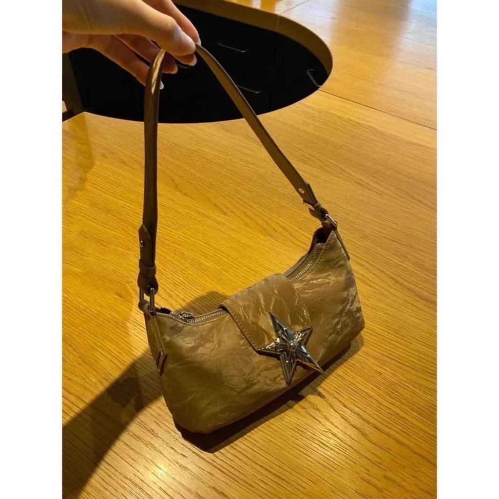 

IELGY ретро-фактурная сумка подмышкой, модная универсальная сумка через плечо с диагональным креплением коричневый