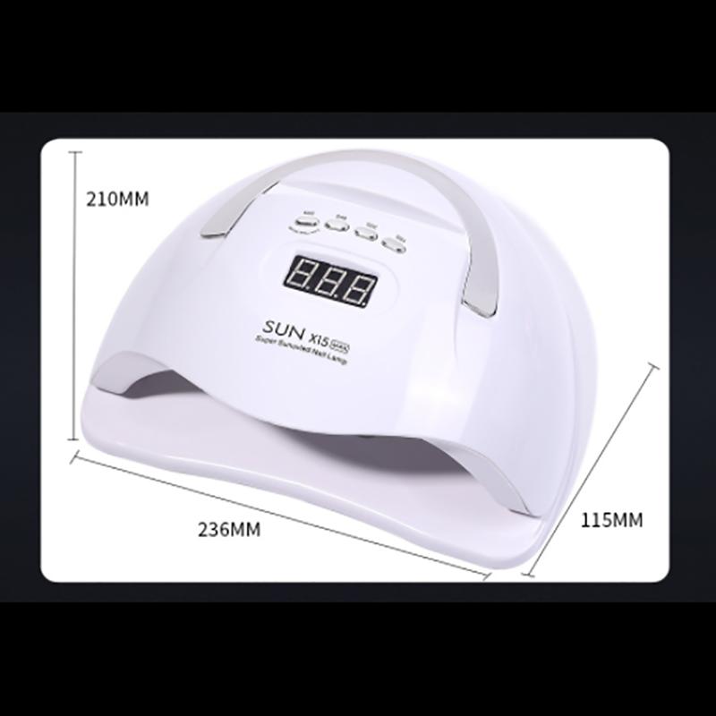 180W Nail Dryer SUN X15 MAX UV LED Lamp Manicure Nail Lamps for Curing UV Gel Varnish Smart Sensor LCD Display Nail Tools