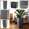 KADAX Set of 3 Flowerpots Flowerpots Inserts Garden Flowerpots Tall Graphite 57cm