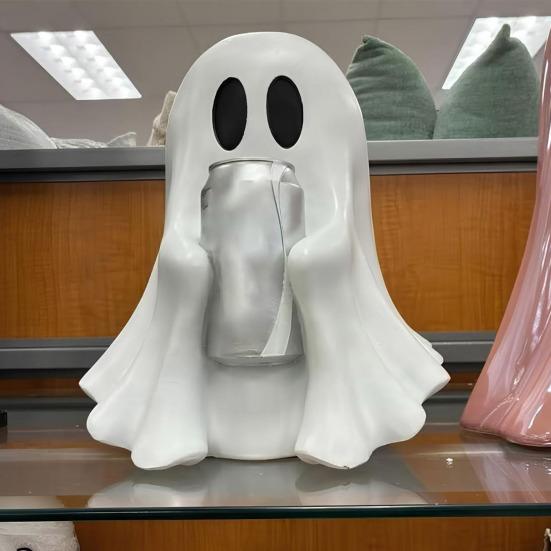 Halloween Coke Ghost Statue Cute Ghost Drink Holder Desktop Beverage