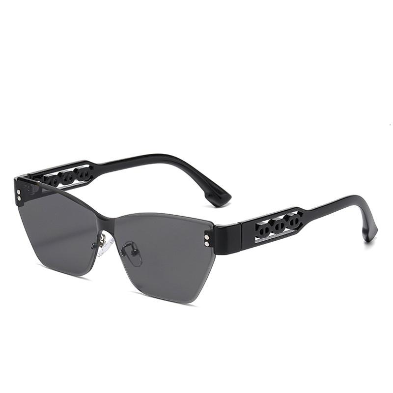 

Oversized Cat Eye Sunglasses Women Luxurious Brand Style Fashion Rimless Square Sun Eyeglasses for Men Vintage Retro Fashionable UV400 Glasses