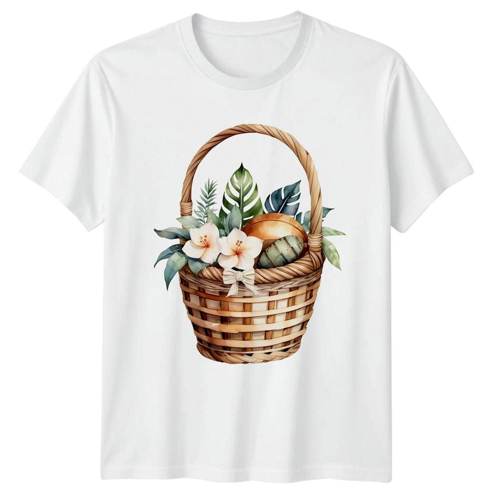 Easter Basket Spring Flowers Holidays Graphic Unisex TShirt Unisexs Unisexs Tee S