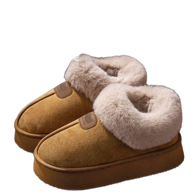 Bag heel cotton shoes autumn and winter 2025 new indoor home fleece thick-soled non-slip maternity snow boots
