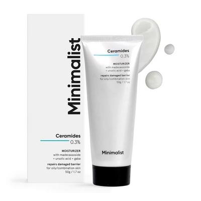 0,3 % Ceramid-Feuchtigkeitscreme für das Gesicht zur Barrierereparatur | Ölfreie reparierende Feuchtigkeitsgelcreme für das Gesicht bei fettiger Haut | 50 g
