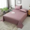 1pcs 100% Cotton Bed Sheet Pink Soild Color Top King Double Sheets Pure Cotton Single Size Kids Bed Linen (No Pillowcase)