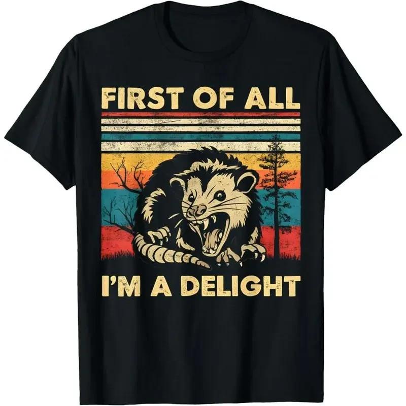 Funny Possum Quote T-Shirt Retro Humor Graphic Tee S