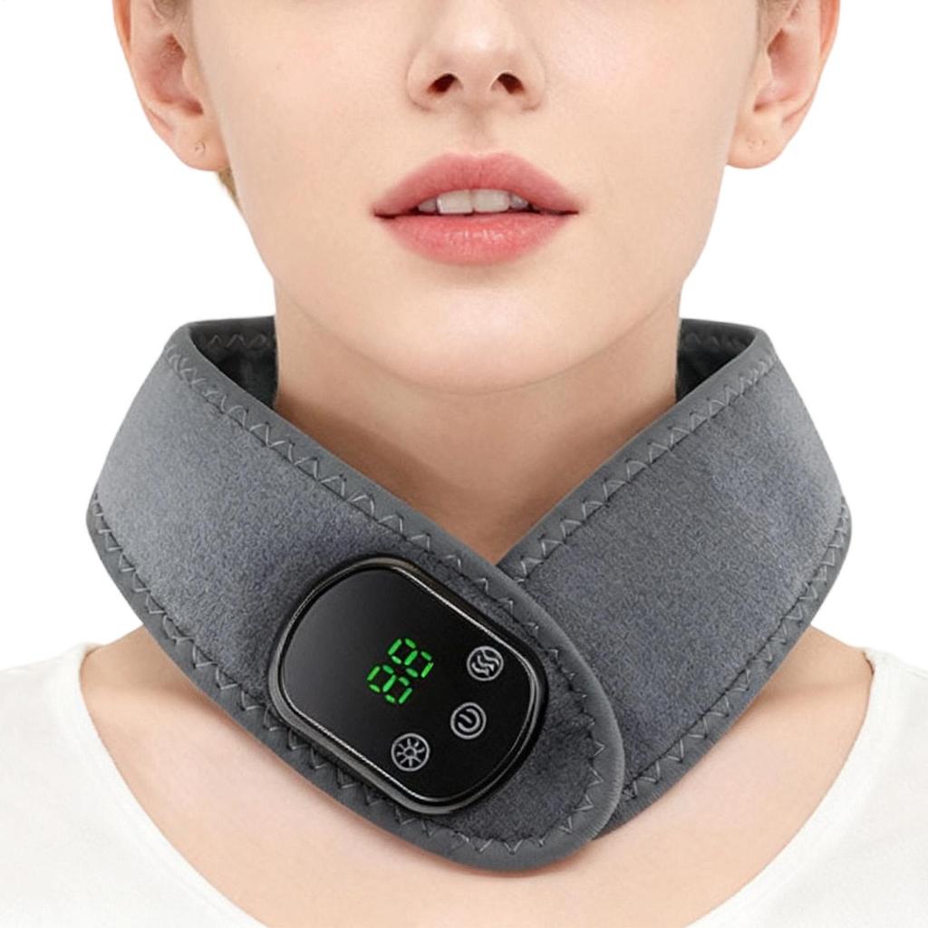 Neck Heating Pad 5 Heat Settings Thermal Warmer Electric Heating Wrap with Vibration Massage for Women Men Elderly Home
