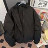 Unisex Korean Style Velvet-Thickened Pilot Jacket with Baseball Collar