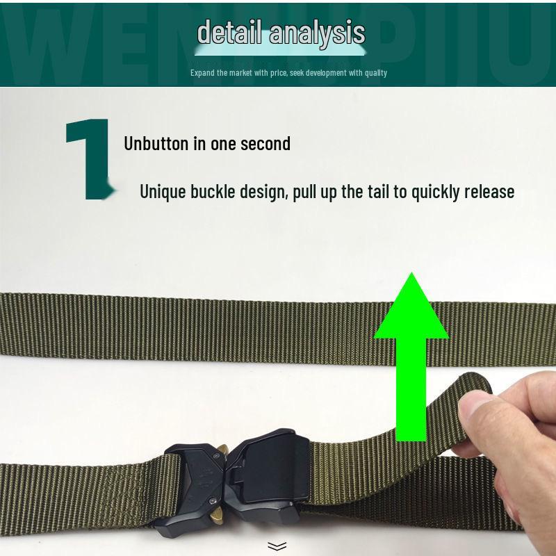 Men's Quick-Release Nylon Tactical Belt with Alloy Buckle