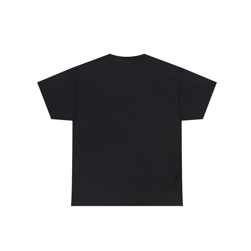 Men'S Casual Wear T-Shirt In Black with Orange Biohazard Symbol Design