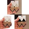 Modern Resin Triangle Dangle Earrings With Zirconia For Fashionable Women Office Wear
