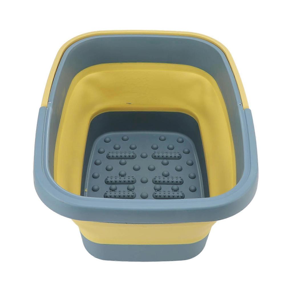 Foldable Foot Tub Portable Silicone Foot Massage Bath Bucket Household Foot Spa Basin Green 25-26s