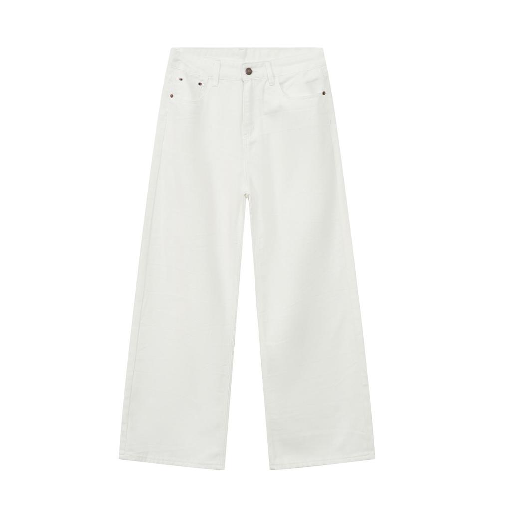 Lange Hosen Gerade Lässig Jeans Herren Einfarbig Locker Fallend Hundert Hosen Gerade Lockere Jeans für Herren Modische und Bequeme Hosen