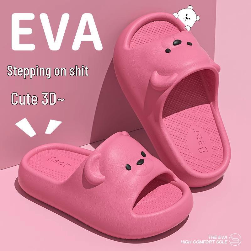 Kids' Summer Cartoon Sandals, Family Set for Boys & Girls, Indoor Odorless Bath Footwear