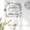 WZ9023 Englisch Slogan Schmetterling Kranz Schlafzimmer Wohnzimmer Studie Hause Verschönerung Dekoration Wand Aufkleber