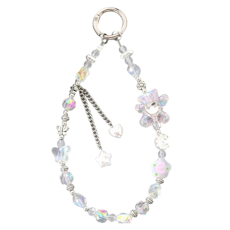 Eye Catching Mobile Phone Chain Handmade Beaded Cellphone Lanyard For Women Girls Telephone Strap Jewelry Drop-resistant