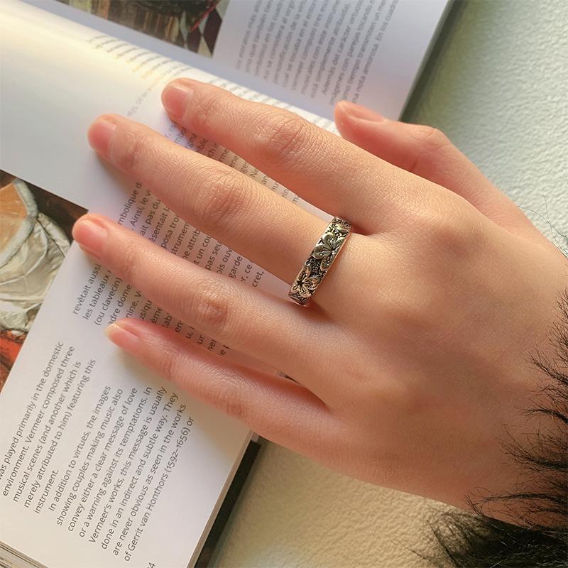 Engraved Wedding Ring, Noble Jewelry for Women