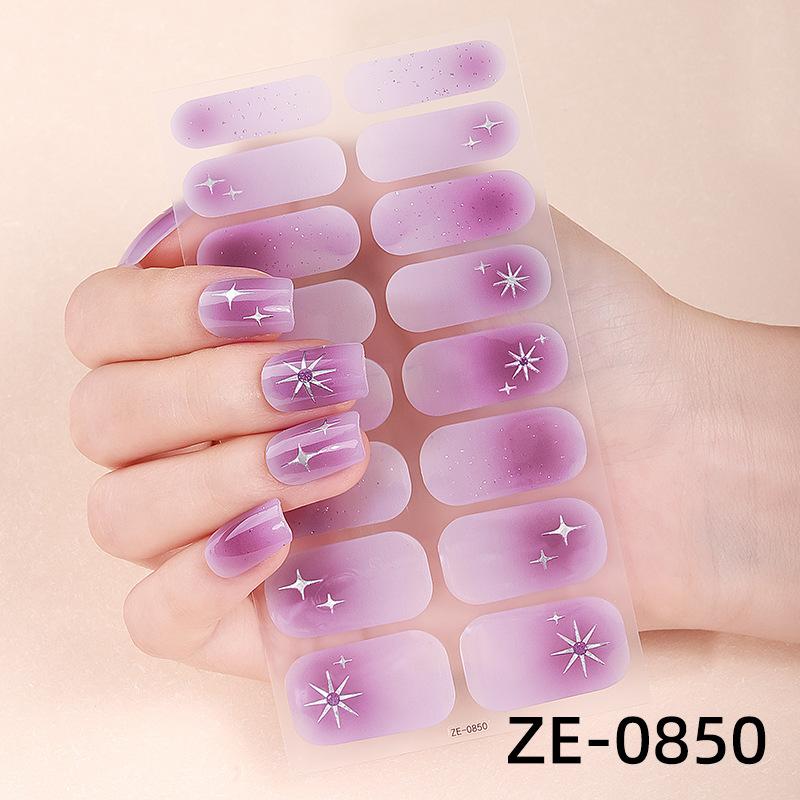 Gradient Glitter French Manicure Film Nail Stickers 3D Hot-selling Nail Stickers