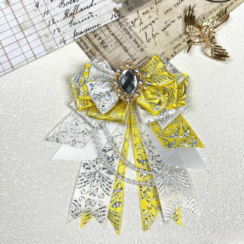 

Шпилька для коміра сорочки з стразами Міні брошки для одягу Аксесуари для косплею Lolita жовтий