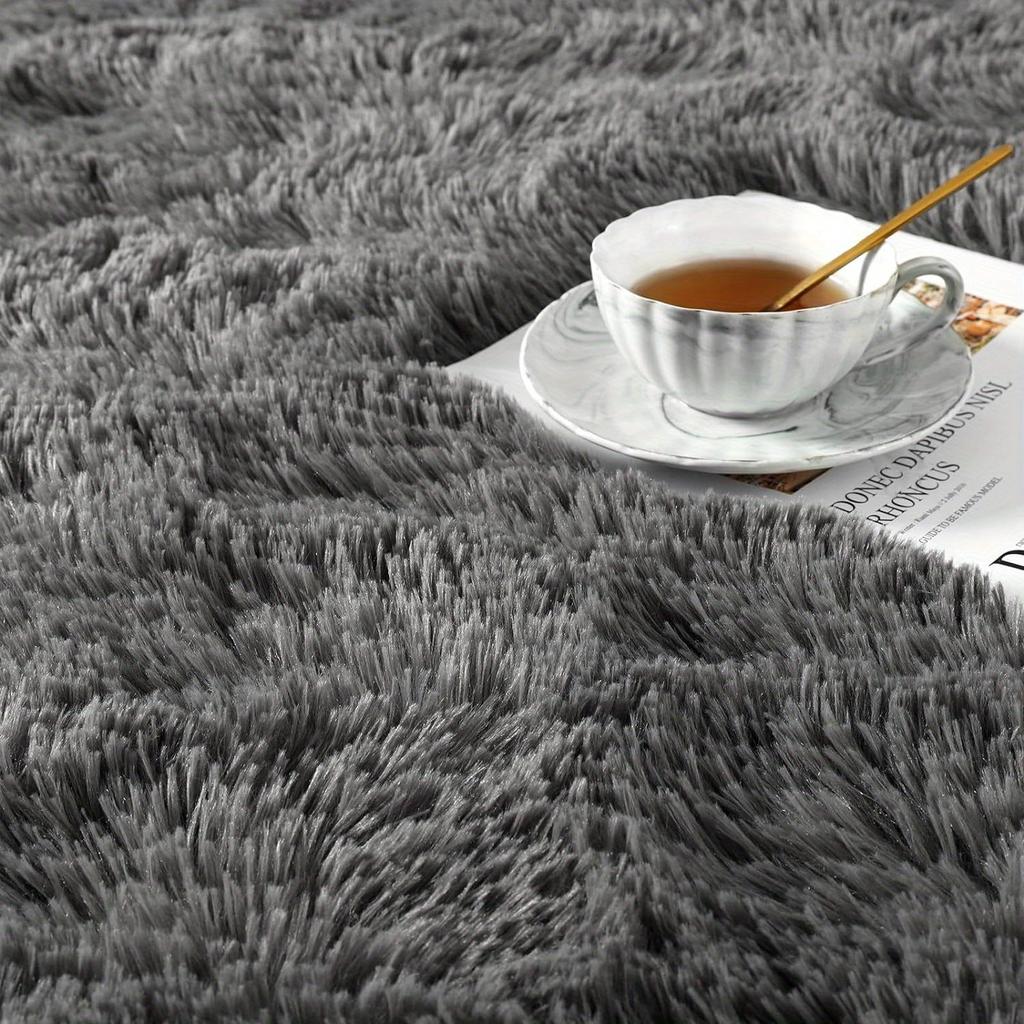 1pc Luxurious Rectangular Shaggy Plush Carpet Rug - Soft, Fluffy,Perfect for Living Room Sofa, bed Room, Home High-end Decorative, Easy to Clean