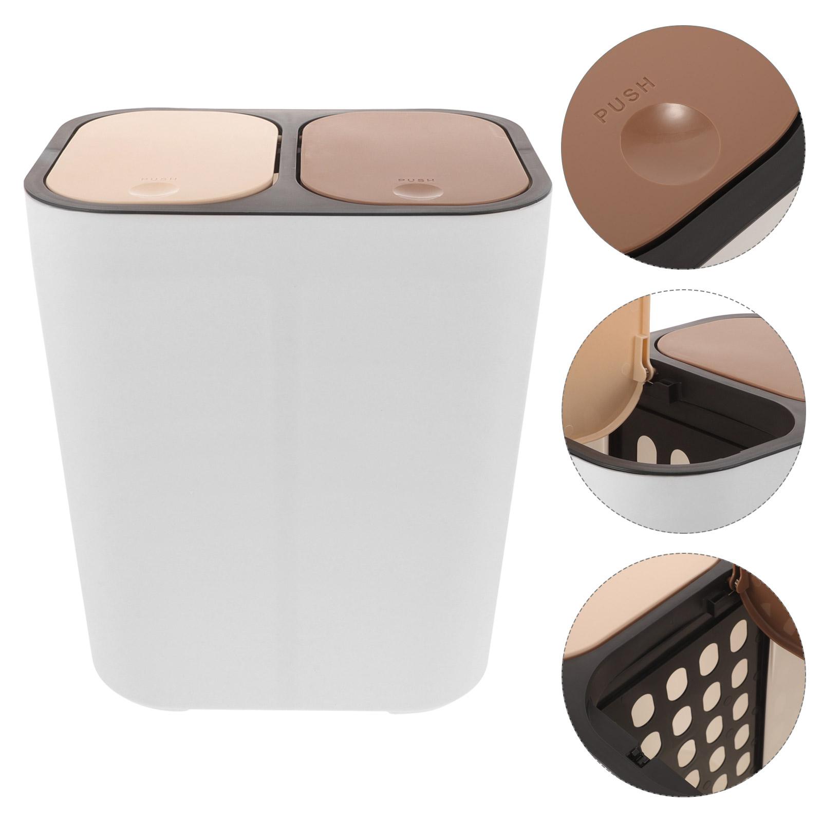 

Дизайн крышки мусорного ведра Мусор Фантики от конфет Ведро Кухня Переработка Отходы Контейнеры для переработки для 2 отделений Пластик Двойной