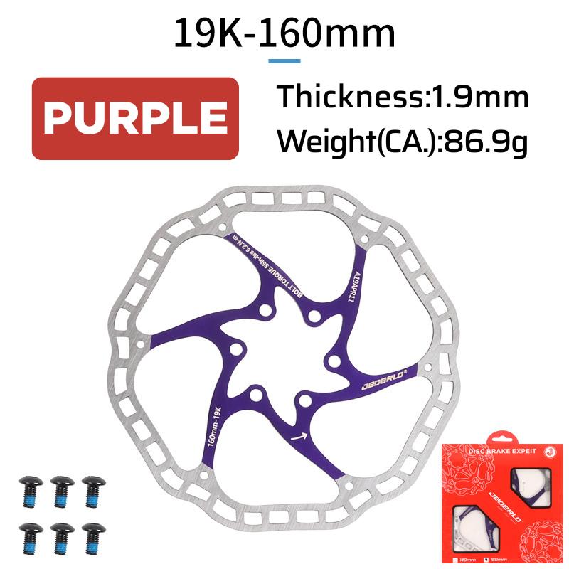 6-Bolt Bicycle Disc Brake Rotor Hydraulic Disc Brake 160/180 Ultra-Light High Strength Heat Dissipation Rotor for MTB Road Bike